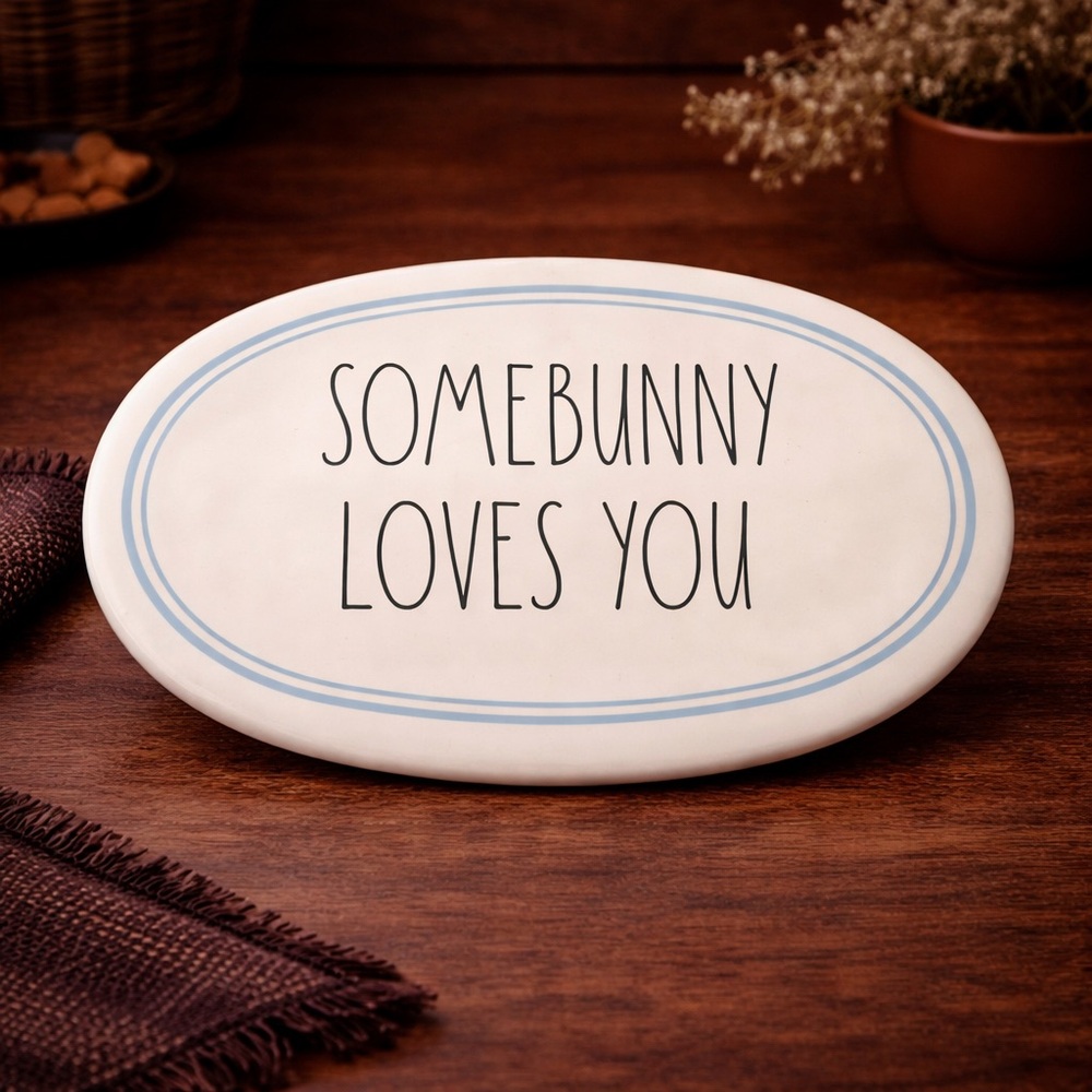 Rae Dunn Somebody Loves You Serving Platter Tray